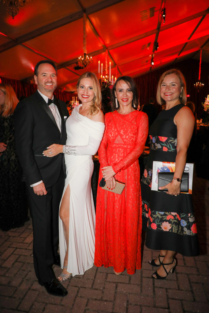Troy Taylor, Anastasia Marshall, Larissa Bither, Tatiana Chavenelle at the Houston Grand Opera opening night dinner following the production of Carmen. (Photo by Melissa Taylor)