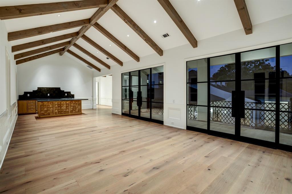 The 40'X16' game room on the second floor at 3001 Inwood. (Photo by TK Images)