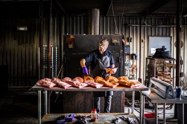 Pitmaster Jim Buchanan is bring the barbecue party back. (Photo by Robert Jacob Lerma)