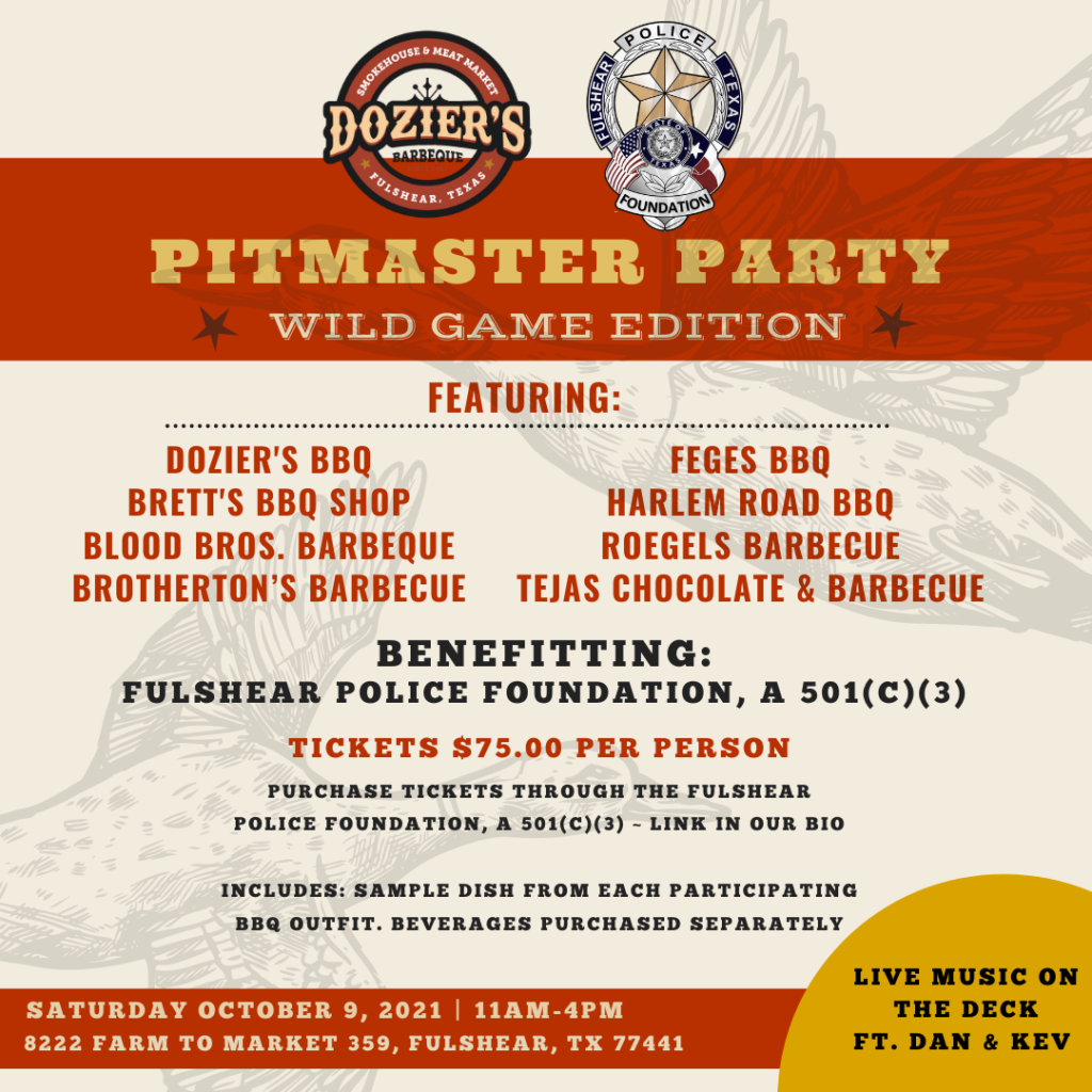 The lineup for this Pitmaster Party is impressive.