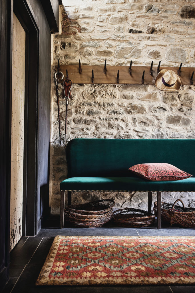 Stafford velvet dining bench, $1,995