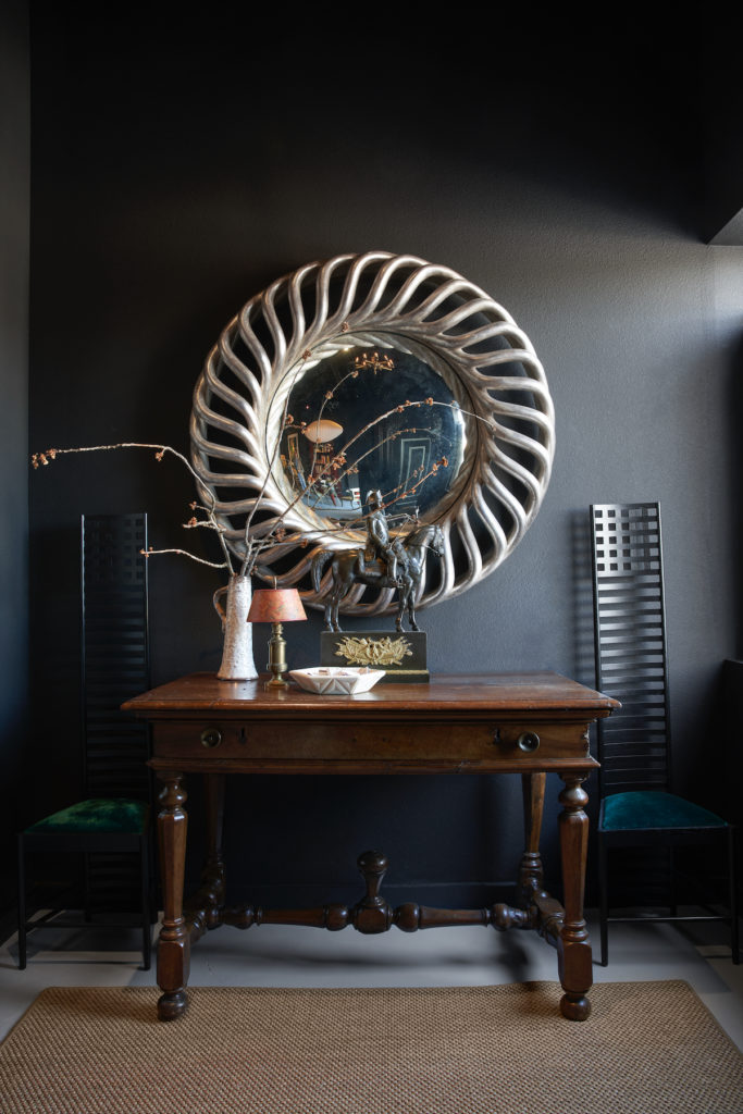 The new studio space for Sees Design is dark, moody, and mysterious. (Photo by Pär Bengtsson)