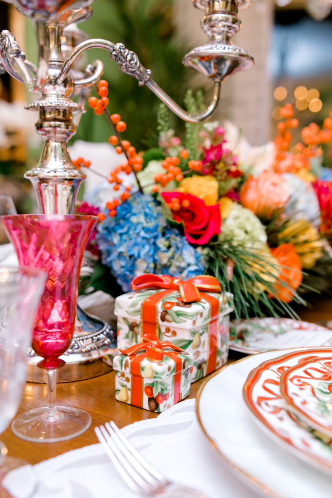 Gorgeous Tablescape by Jim Irwin with Vintage Tiffany's Placesettings at the Jewel Charity Ladies' Event (Photo by Canon Sawyer / Canon Elizabeth Photography)