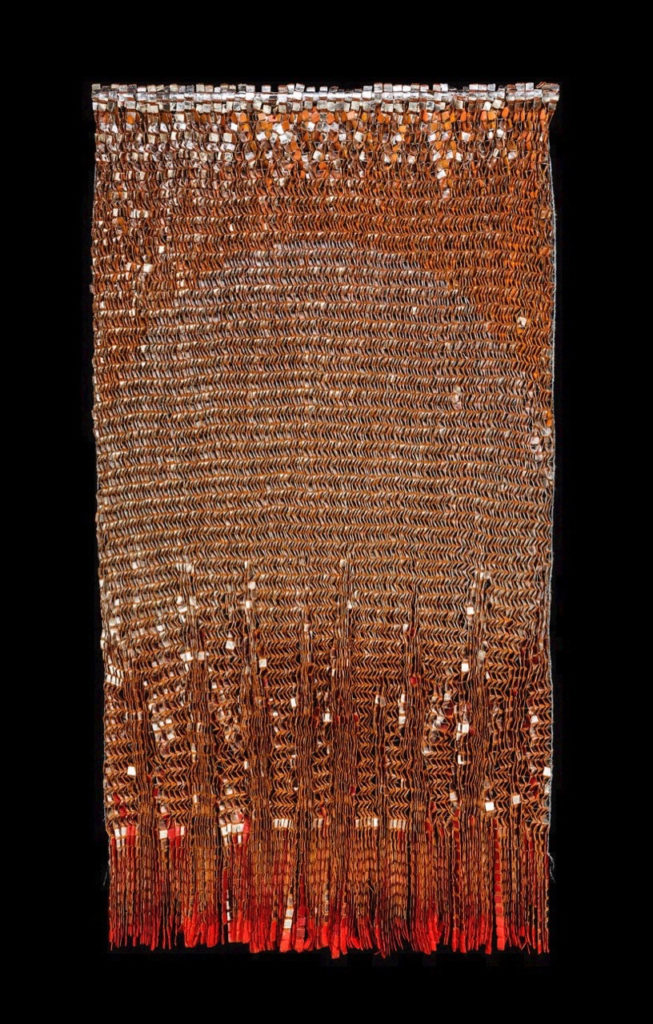 Olga de Amaral’s "Semiluna," 2015, at Sicardi l Ayers l Bacino