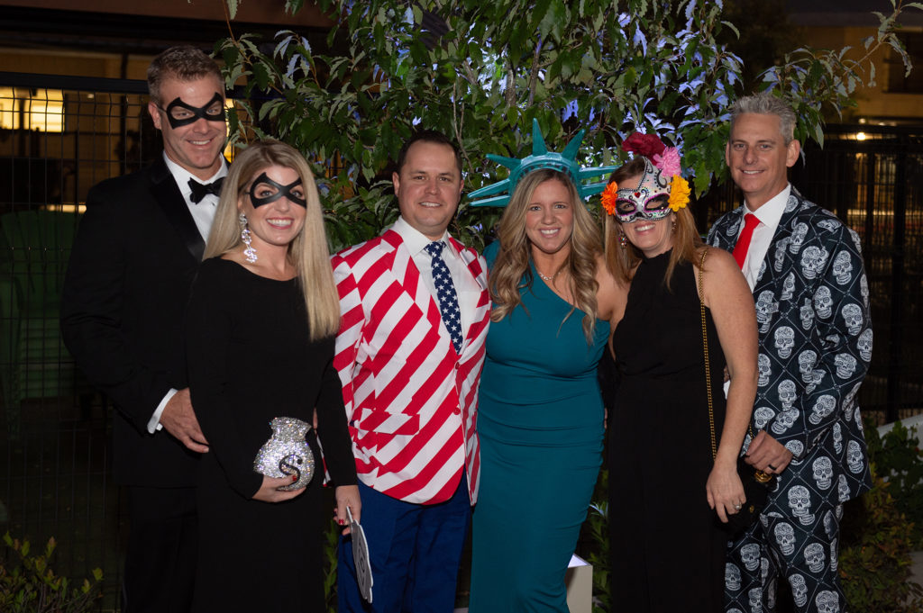 Adam & Brittany Clark, Paul & Jennifer Cameron, Megan & Chris Jordan at the SPCA Howl-O-Ween gala (Photo by Wilson Parish)