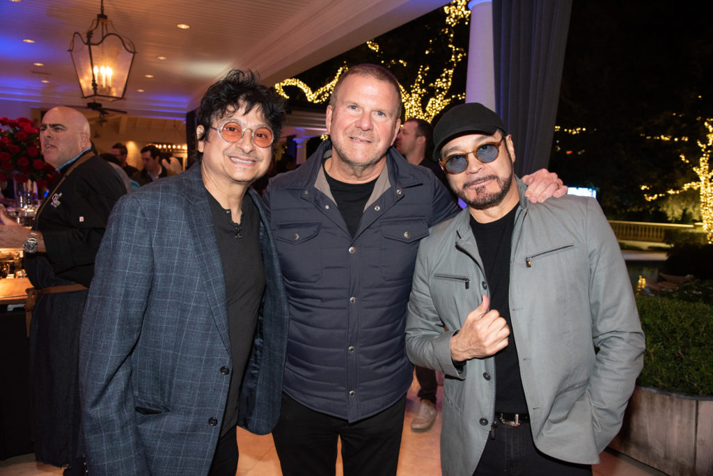 Armando Lichtenberger Jr., Tilman Fertitta, Oscar De La Rosa at the Houston Police Foundation True Blue Gala held at the Fertitta Family Home in River Oaks (Photo by Alexander's Fine Portrait Design)