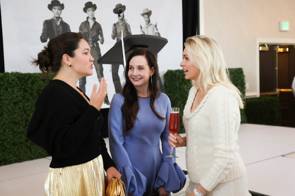 Meredith Luskey, Gloria Holmsten, and Shelby Goff at the Desert Rose Fashion Show and Luncheon at River Crest Country Club on November 10, 2021. (Photo by/Ellman Photography)