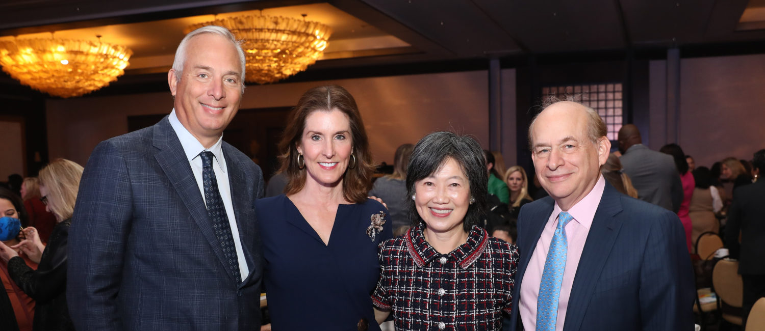 Bobby and Phoebe Tudor, Anne Chao, David Leebron (Photo by Priscilla Dickson)