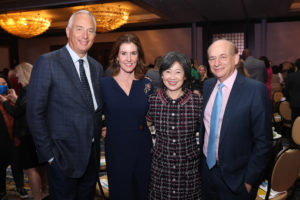 Bobby and Phoebe Tudor, Anne Chao, David Leebron (Photo by Priscilla Dickson)