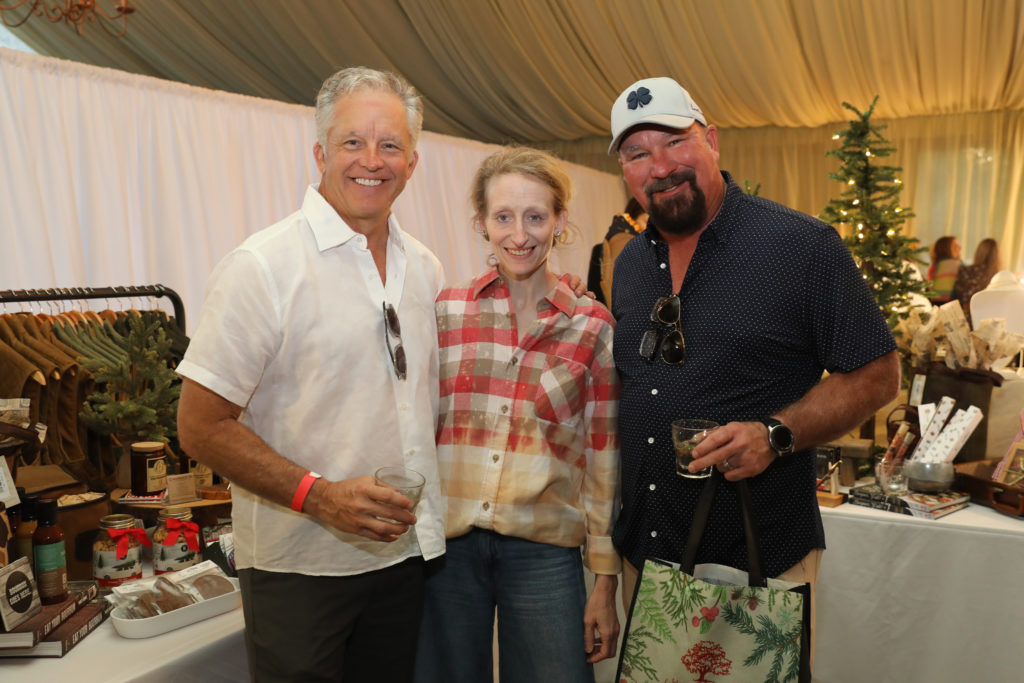 Brian Kingshill, a Holiday Market vendor, Terry Andrews at The Clubs of Houston Oaks Holiday Market (Photo by Priscilla Dickson)