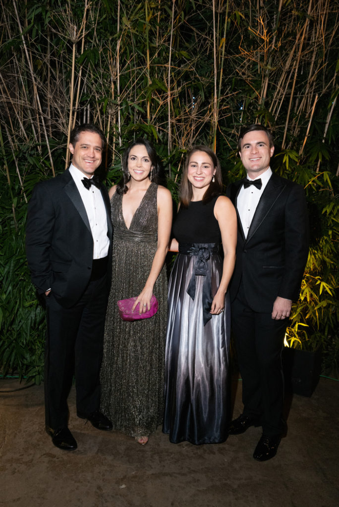 Houston Zoo Ball after-party co-chairs Brooks & Carina Antweil are joined by Kristen & Scott Browning (Photo by Daniel Ortiz)