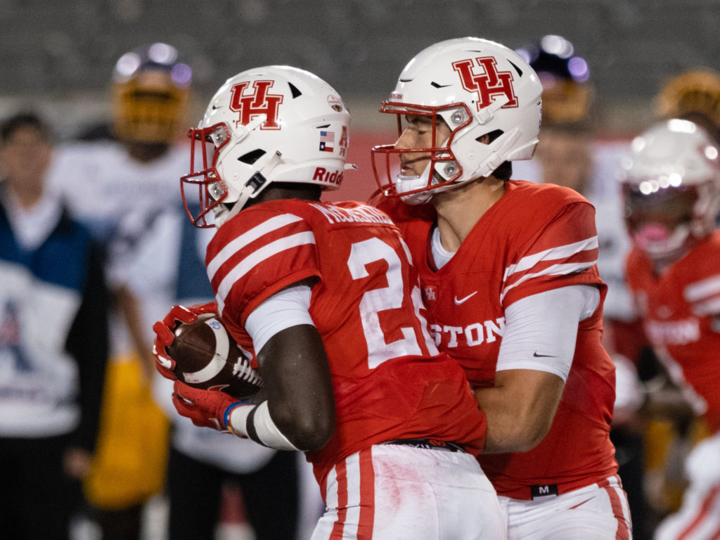 Clayton Tune and Alton McCaskill drove the Houston offense when McCaskill was just a freshman. (Photo by F. Carter Smith)