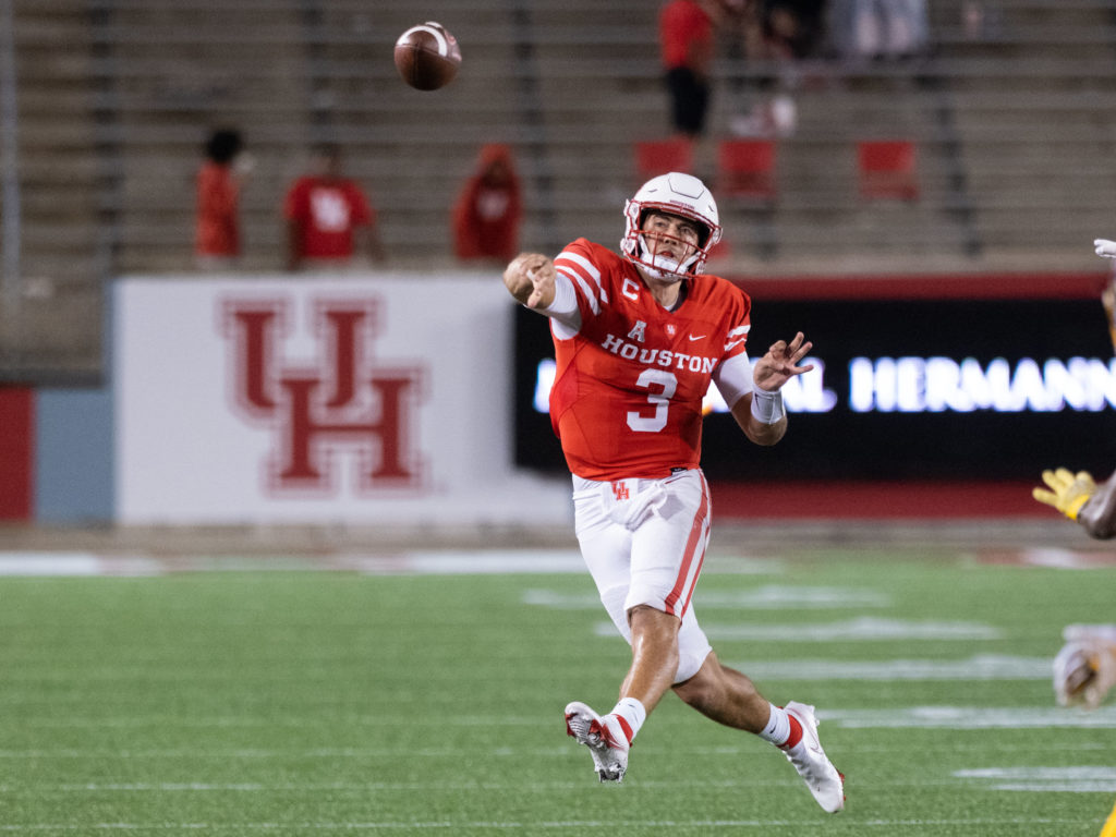 Clayton Tune can throw on the run — and just run. (Photo by F. Carter Smith)