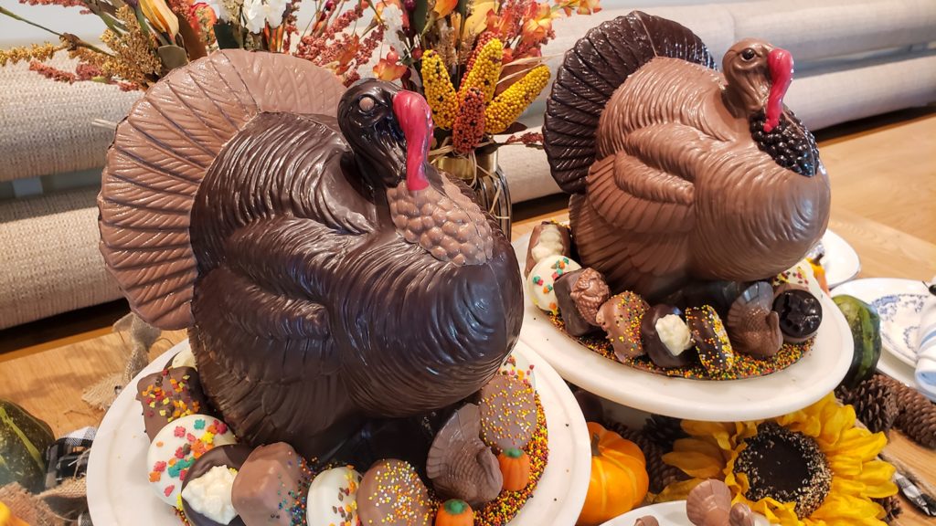Chocolate Turkeys available at The Chocolate Bar; photo courtesy of The Chocolate Bar
