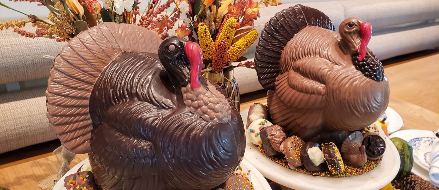 Chocolate Turkeys available at The Chocolate Bar; photo courtesy of The Chocolate Bar