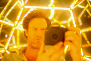 Chris Pierre Bachman inside "Chromatic Distraction" (Photo by Chris Pierre Bachman)