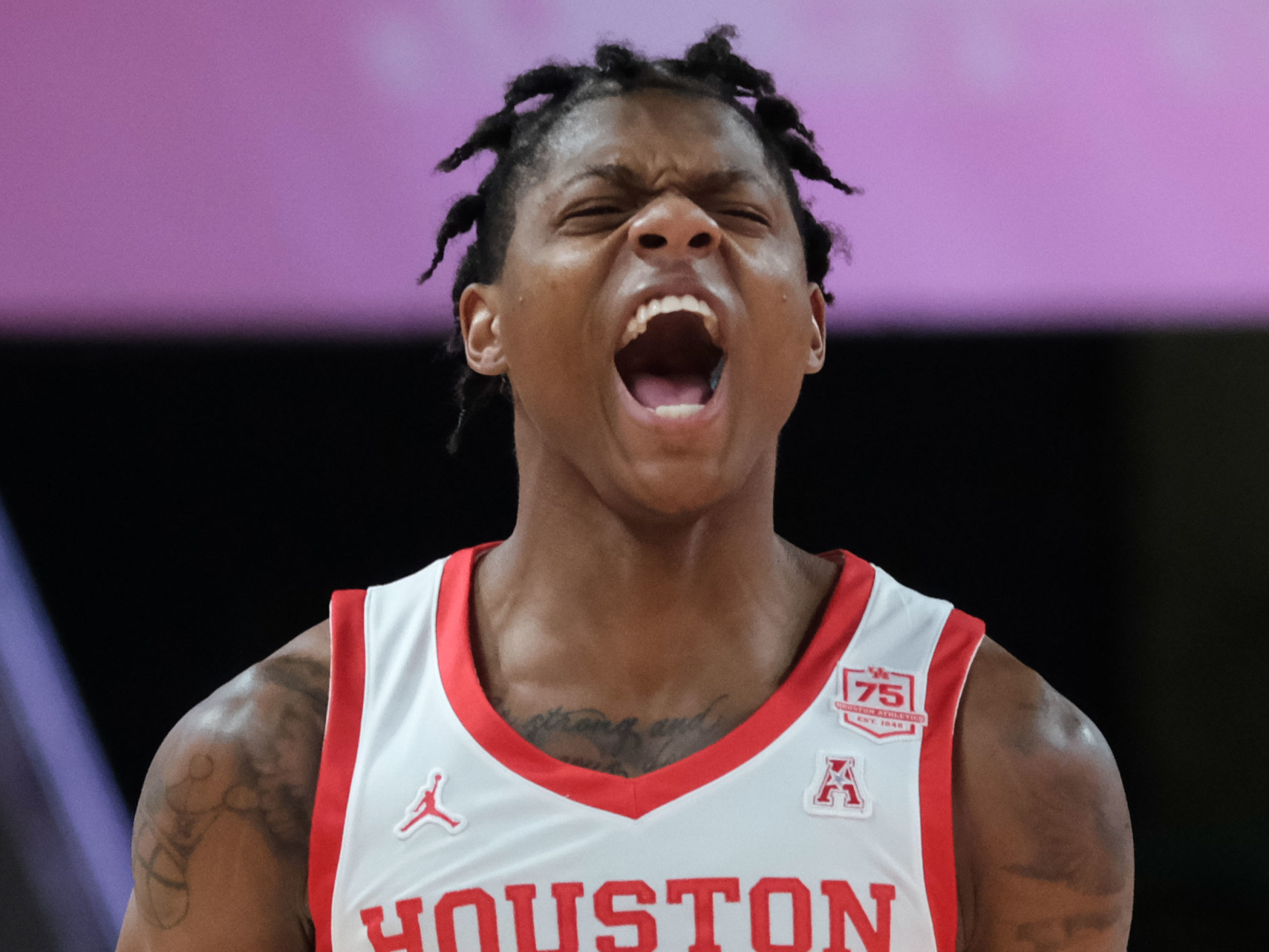 The University of Houston Cougars basketball team defeated the Virginia Cavaliers at the Fertitta Center