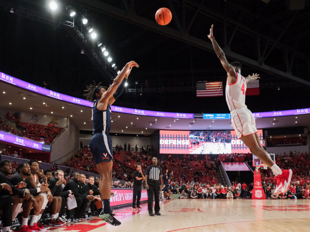 The University of Houston Cougars basketball team defeated the Virginia Cavaliers at the Fertitta Center