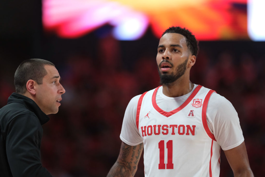 UH assistant Kellen Sampson's intensity always comes through. (Photo by F. Carter Smith)
