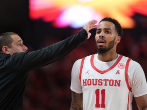 The University of Houston Cougars basketball team defeated the Virginia Cavaliers at the Fertitta Center