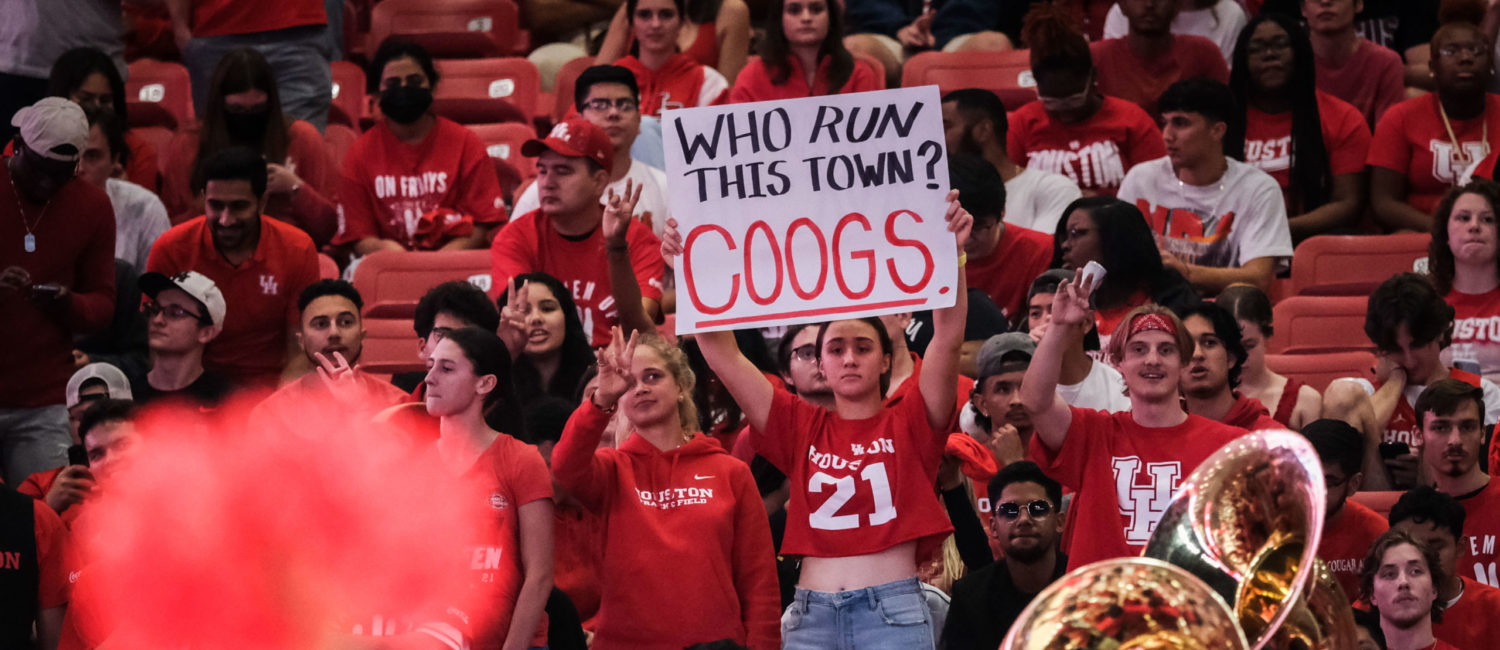 The University of Houston Cougars basketball team defeated the Virginia Cavaliers at the Fertitta Center