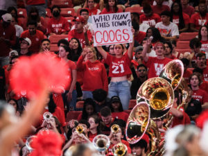 The University of Houston Cougars basketball team defeated the Virginia Cavaliers at the Fertitta Center