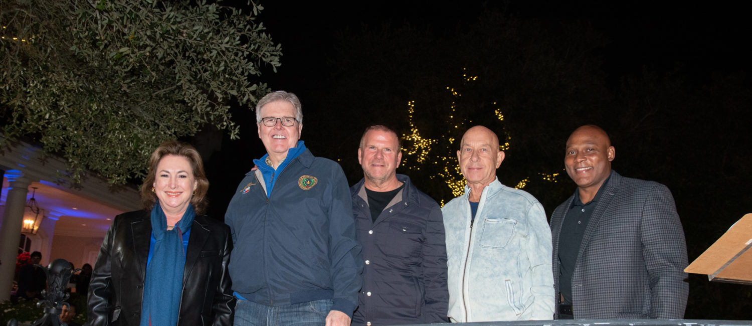 District Attorney Kim Ogg, Lieutenant Governor Dan Patrick, Tilman Fertitta, Senator John Whitmire, Chief Troy Finner; Photo by Alexanders Fine Portrait Design