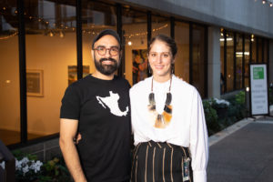 Francisco Moreno, Kelly Cornell at the Dallas Art Fair Preview, 2021. Credit Exploredinary (Photo by Exploredinary)