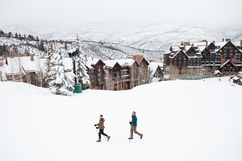 Snowshoeing by the resort's naturalist, day or night is a winter must (courtesy The Ritz-Carlton, Bachelor Gulch Resort)