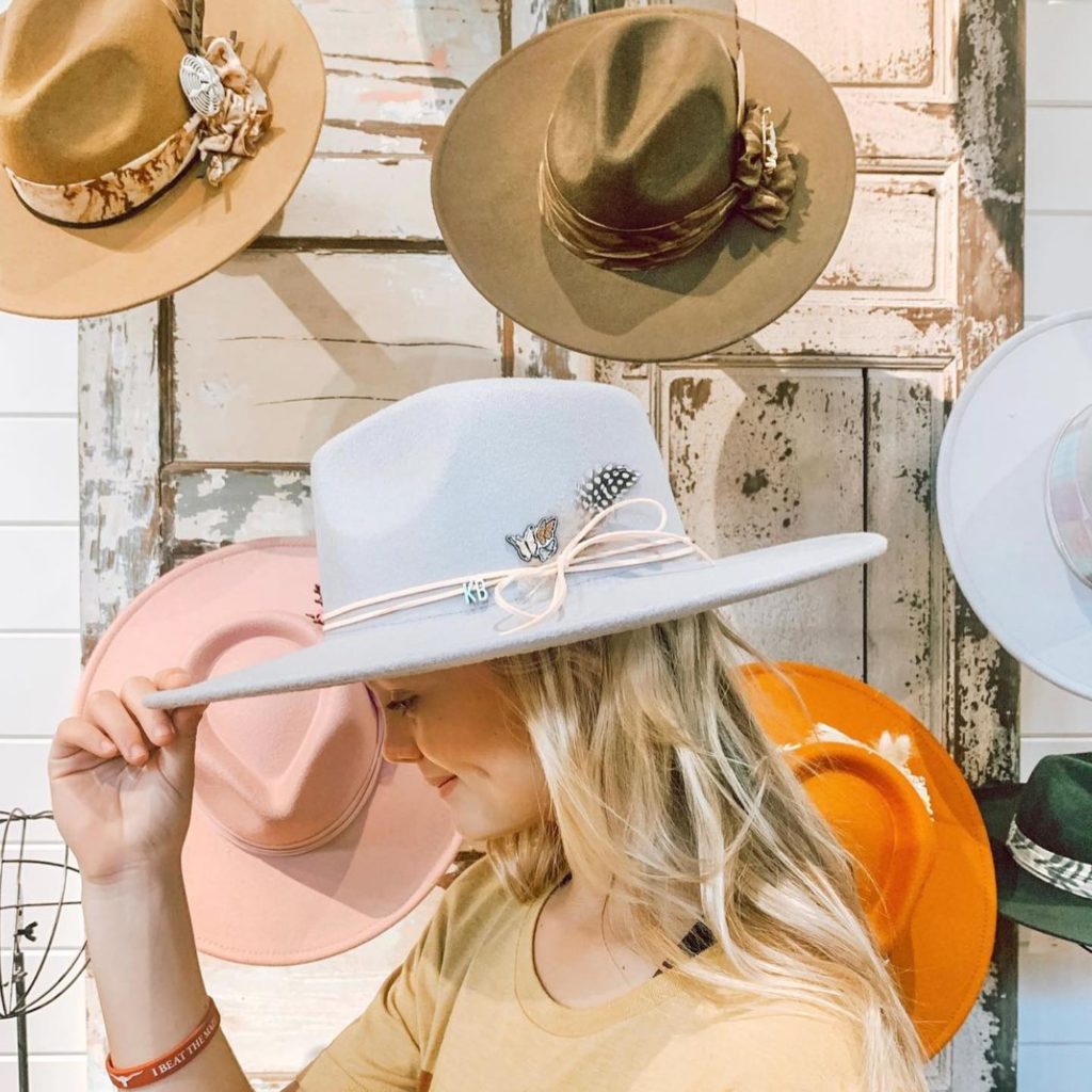 Colorful Stetsons at Flea Style - Wide Brim in the stockyards.