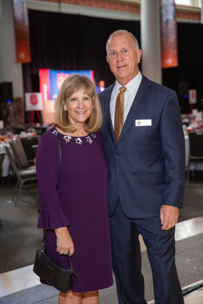Holly & Tom Forney, Salvation Army board chair, at the Salvation Army of Greater Houston annual luncheon (Photo by Jenny Antill)