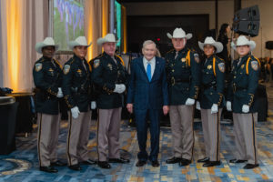 Houston Media Icon Dave Ward with Harris County Sheriff’s Office Honor Guard (Photo by CatchlightGroup.com)