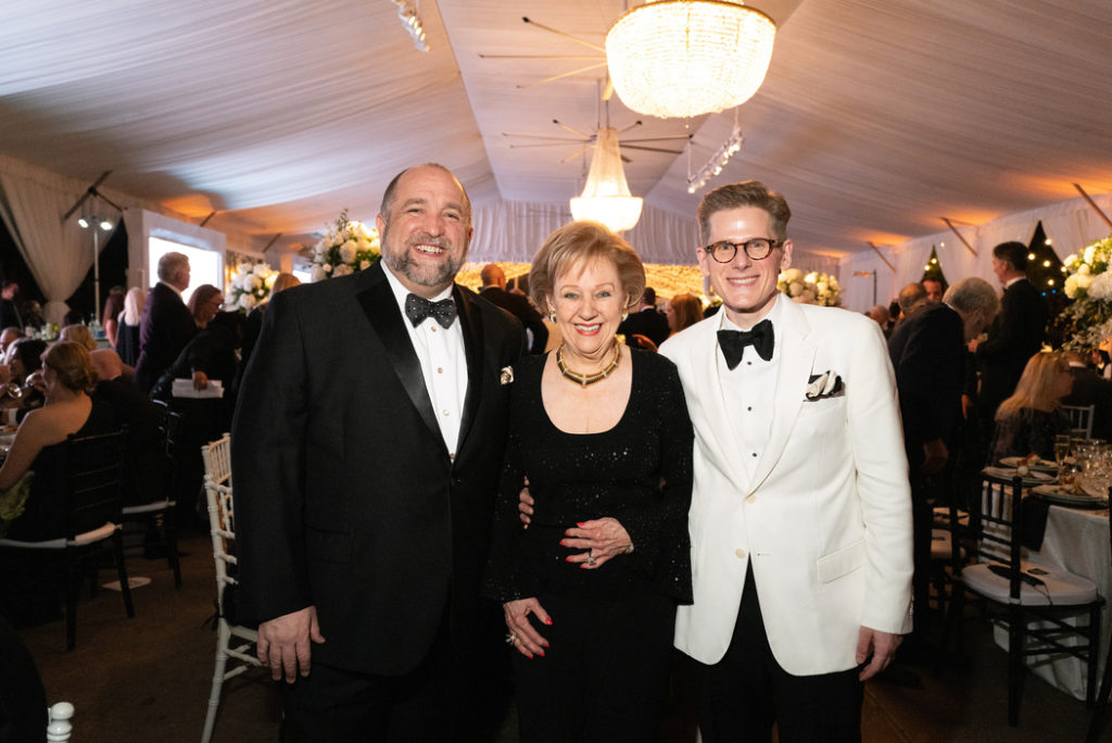 Kirk Kveton, Marguerite Swartz, Dan Irion at the Houston Zoo 'Black & White Ball' (Photo by Daniel Ortiz)