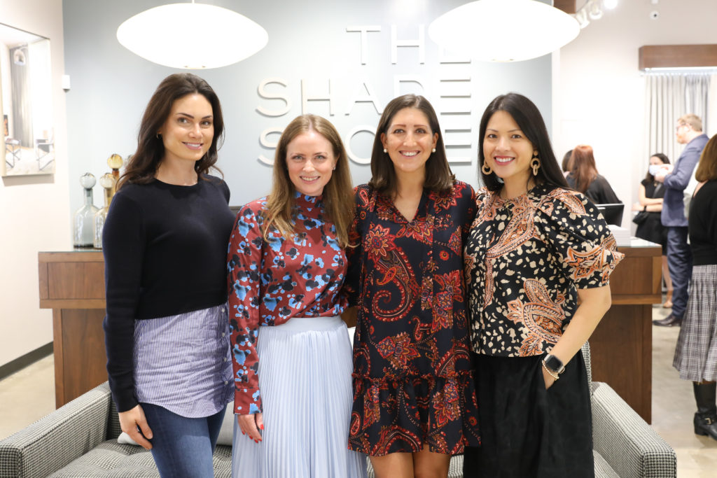 Leslie Pitts, Anne Lee Phillips, Caroline Brown, Nancy Bihlmaier at the Decorative Center Houston Fall Market. (Photo by Priscilla Dickson)
