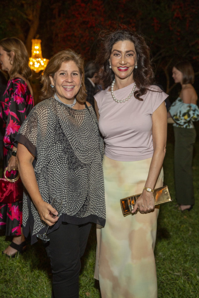 Libbie Masterson, Nancy Littlejohn at The Menil Collection Party in the Park. (Photo by Jenny Antill )