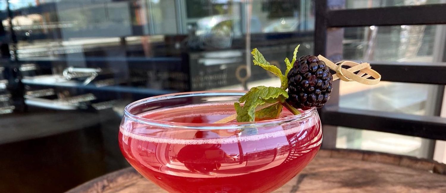Lockwood Distilling brings , Earl’s 76 made with earl grey-infused vodka with blackberry syrup and topped with bubbles.