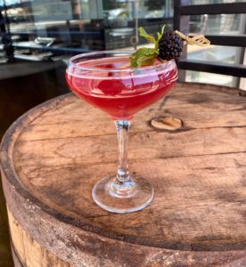 Lockwood Distilling brings , Earl’s 76 made with earl grey-infused vodka with blackberry syrup and topped with bubbles.