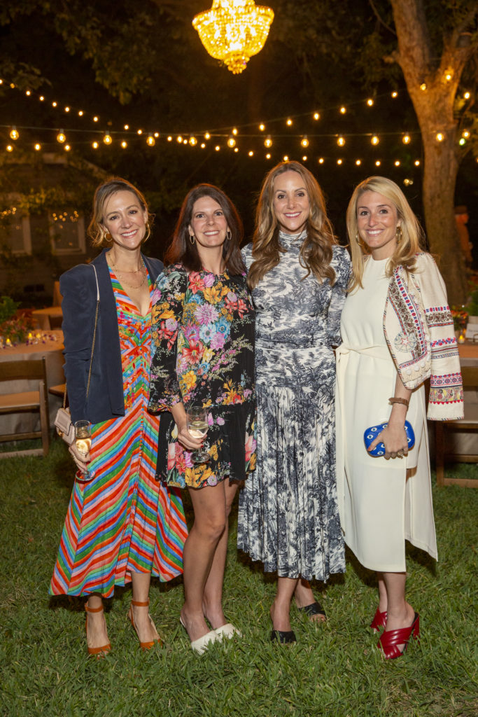 Maggie Vermillion, Alison Powell, Allison O'Neill, Natalie Steen at The Menil Collection Party in the Park. (Photo by Jenny Antill )