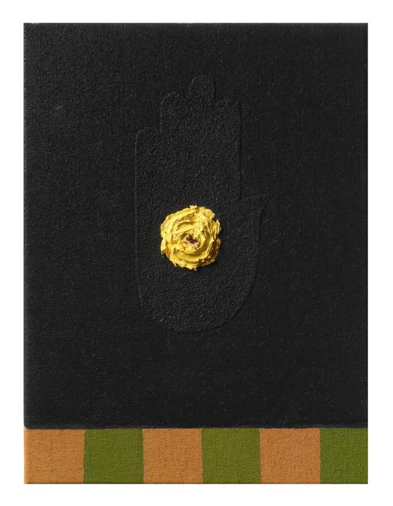 Lot 17 is so in keeping with the aesthetics of the Rothko Chapel: David McGee's "Meditation Yellow," 2020. McGee's work is in the permanent collection of The Menil Collection, whose founders, Dominique and John de Menil, also founded the Rothko Chapel.