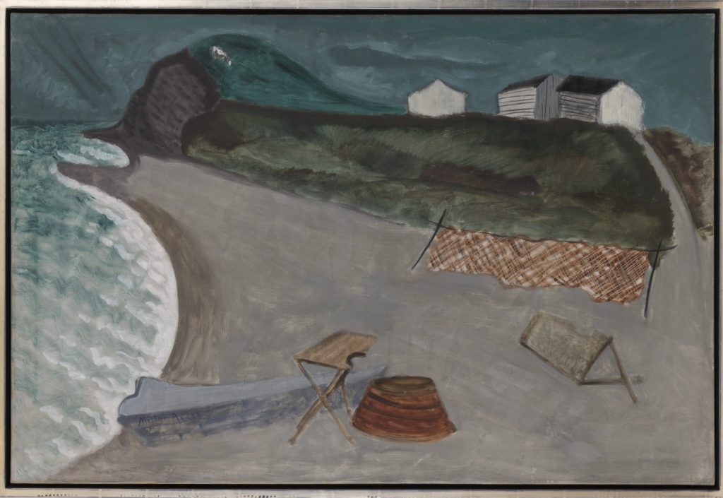 Milton Avery moves from impressionism to abstract. Fishing Village (1939)