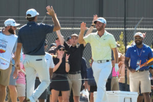 Wolff hits hole in one on 9th hole.Jason Kokrak won the Hewlett Packard Enterprise Houston Open with four consecutive birdies on a 4-hole stretch of Nos. 13 through 16 at Memorial Park Golf Cours