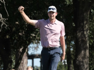Jason Kokrak won the Hewlett Packard Enterprise Houston Open with four consecutive birdies on a 4-hole stretch of Nos. 13 through 16 at Memorial Park Golf Cours