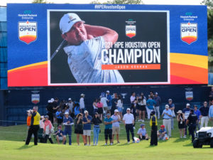 Jason Kokrak won the Hewlett Packard Enterprise Houston Open with four consecutive birdies on a 4-hole stretch of Nos. 13 through 16 at Memorial Park Golf Cours