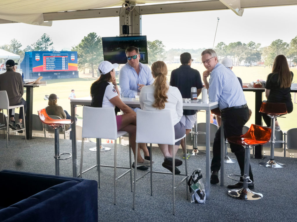 The Houston Open has a number of hospitality areas. (Photo by F. Carter Smith)