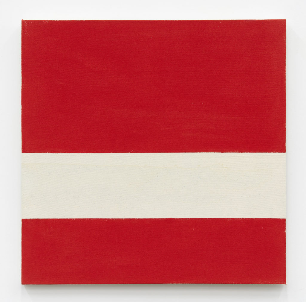 Paul Morgenson, is known for his brightly colored, cut-out canvases