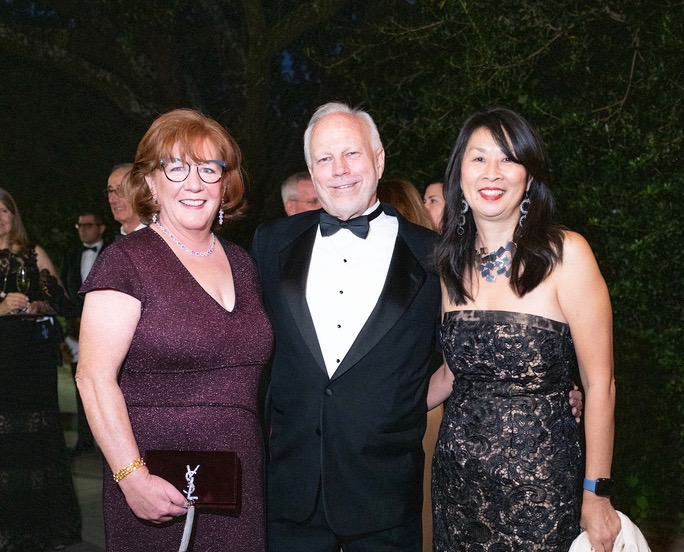 Honoree Peggy Kostial, Houston Zoo president and CEO Lee Ehmke, Sue Chin  at the Houston Zoo 'Black & White Ball' (Photo by Daniel Ortiz)