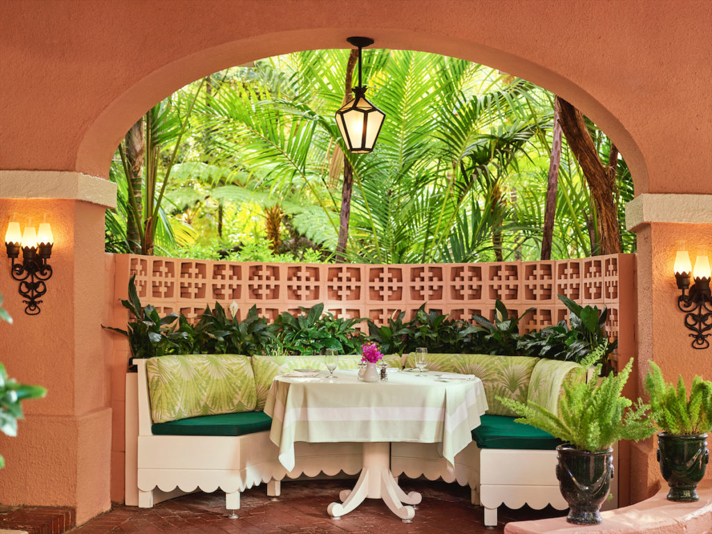 The coveted Polo Lounge offer the best views of the bar and restaurant. 