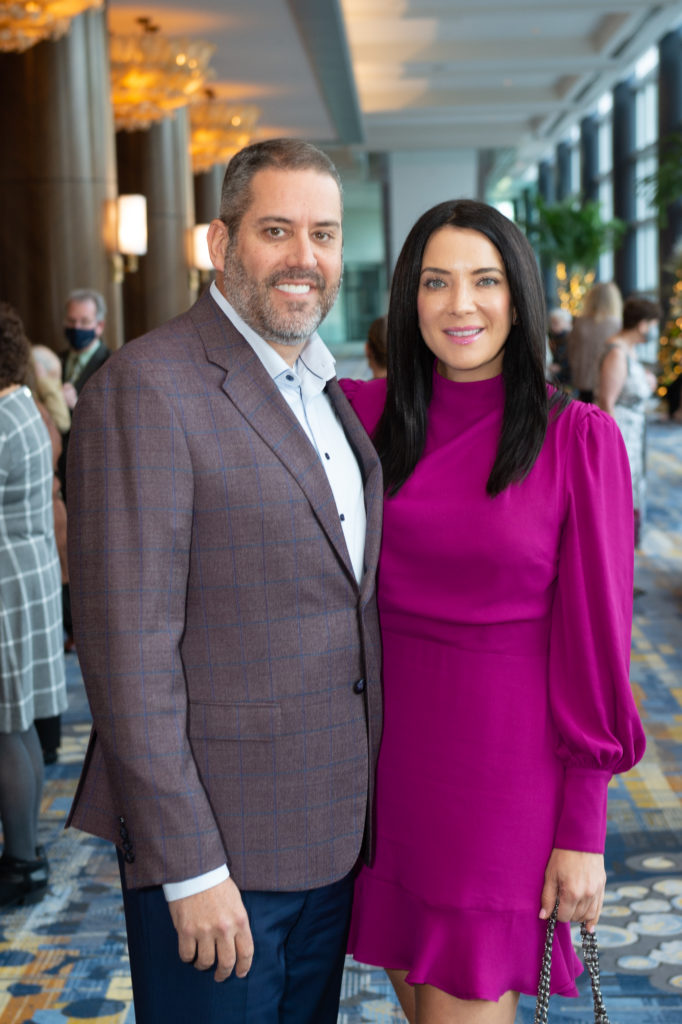 Brian Caress, Jessica Strehlow at the Holocaust Museum Houston Guardian of the Human Spirit luncheon (Photo by Wilson Parish)