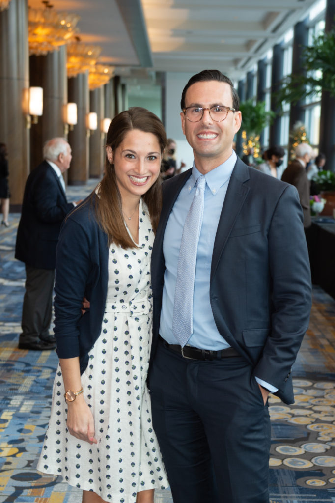 Wendi Reichstein, Aaron Sataloff at the Holocaust Museum Houston Guardian of the Human Spirit luncheon (Photo by Wilson Parish)