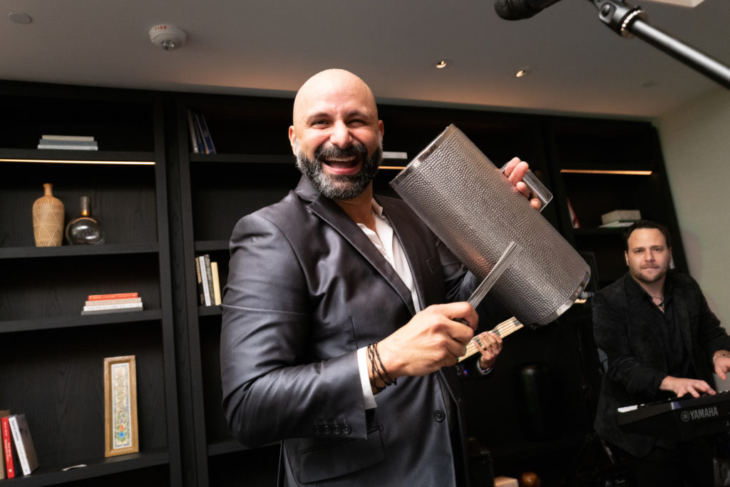 Rudy Rincon of Grupo Kache performs at the opening of Toro Toro at the Four Seasons Hotel Houston. (Photo by Daniel Ortiz)